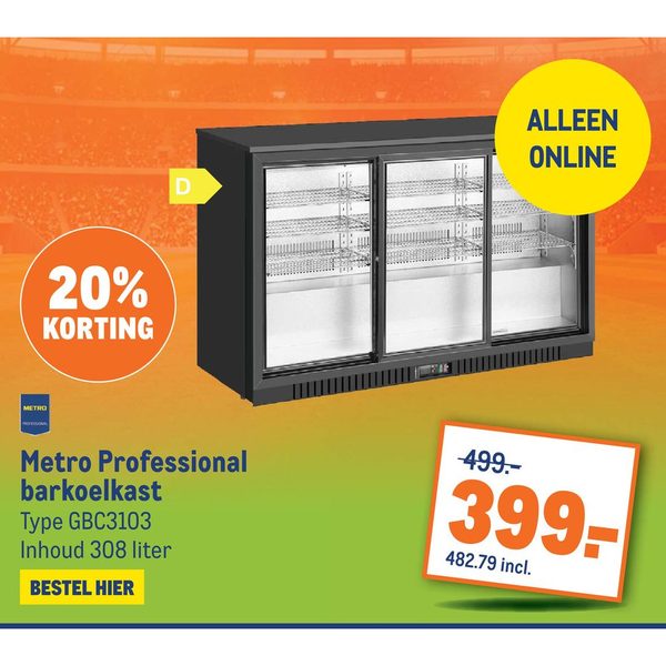 Metro Professional barkoelkast Type GBC3103