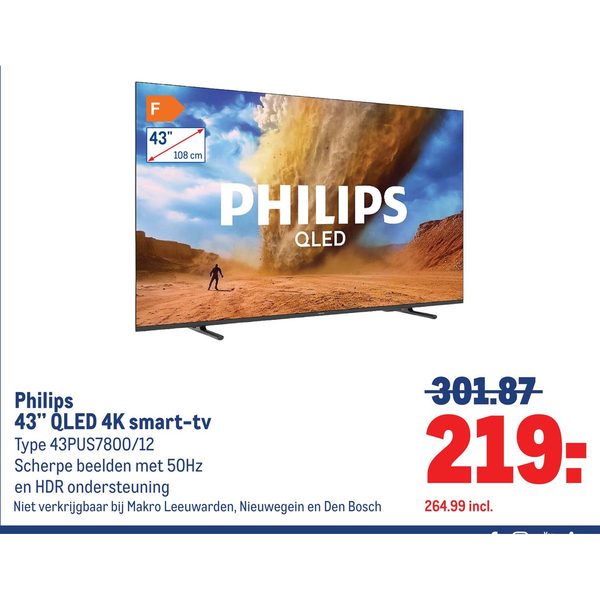 Philips 43" QLED 4K smart-tv