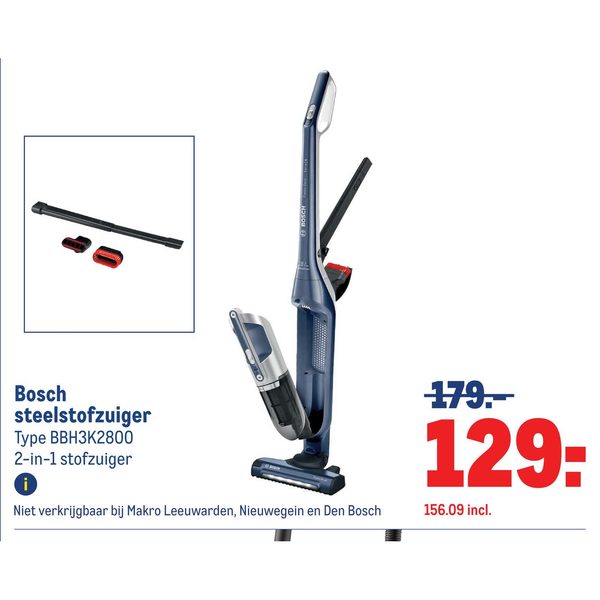 Bosch steelstofzuiger BBH3K2800