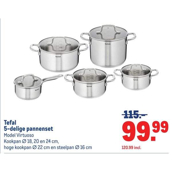 5-delige pannenset Virtuoso