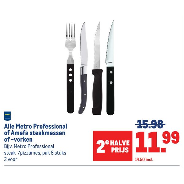 Alle Metro Professional of Amefa steakmessen of -vorken