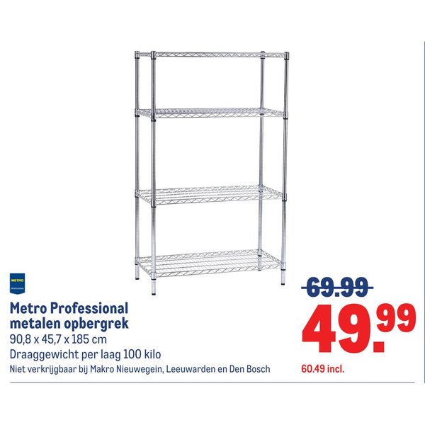 Metro Professional metalen opbergrek