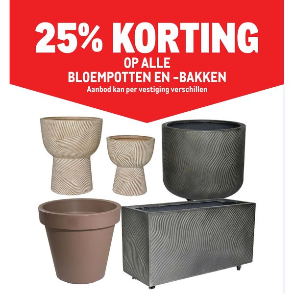 bloempotten en -bakken
