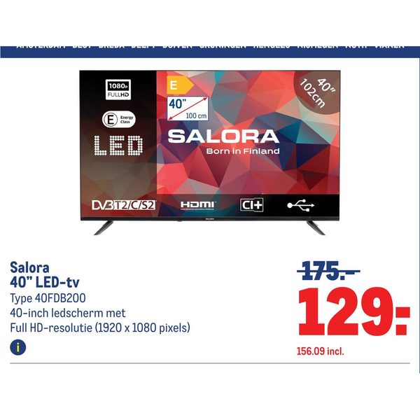 40" LED-tv Type 40FDB200