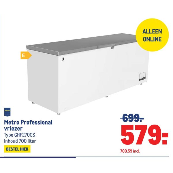 Metro Professional vriezer Type GHF2700S