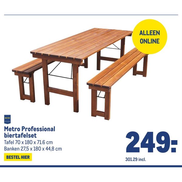 Metro Professional biertafelset