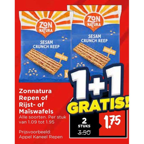 Zonnatura Repen of Rijst- of Maïswafels