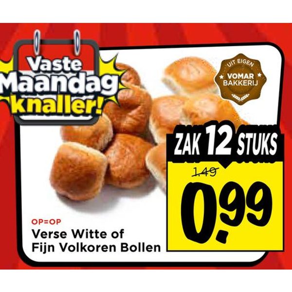 Verse Witte of Fijn Volkoren Bollen