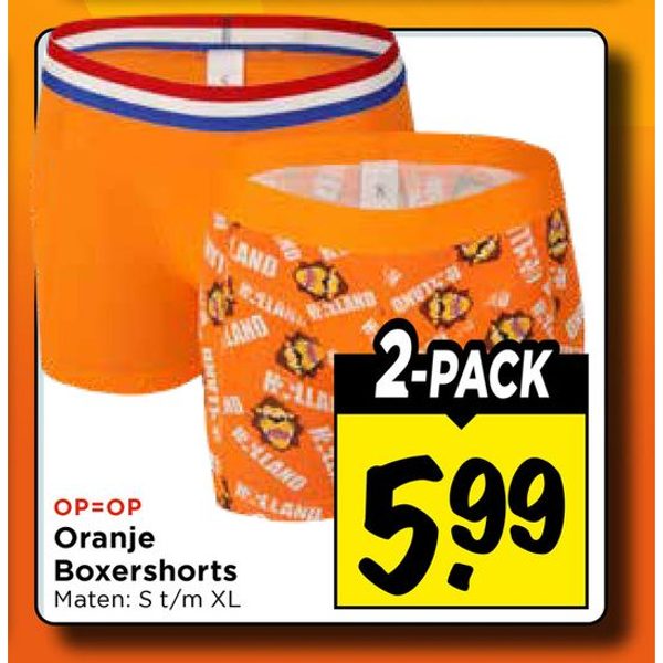 Oranje Boxershorts