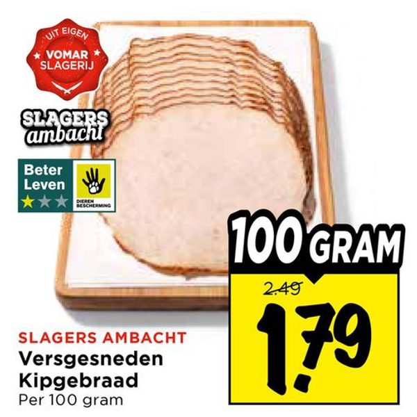 Versgesneden Kipgebraad