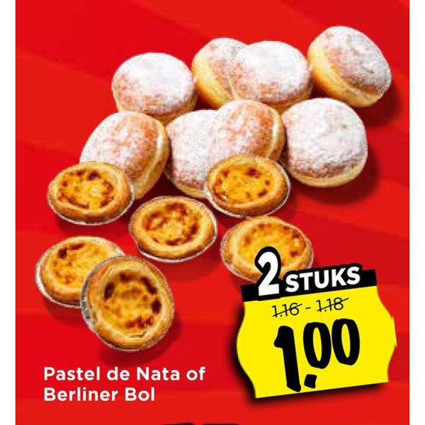 Pastel de Nata of Berliner Bol