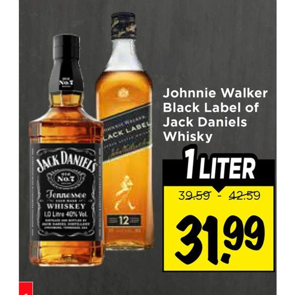 Johnnie Walker Black Label of Jack Daniels Whisky