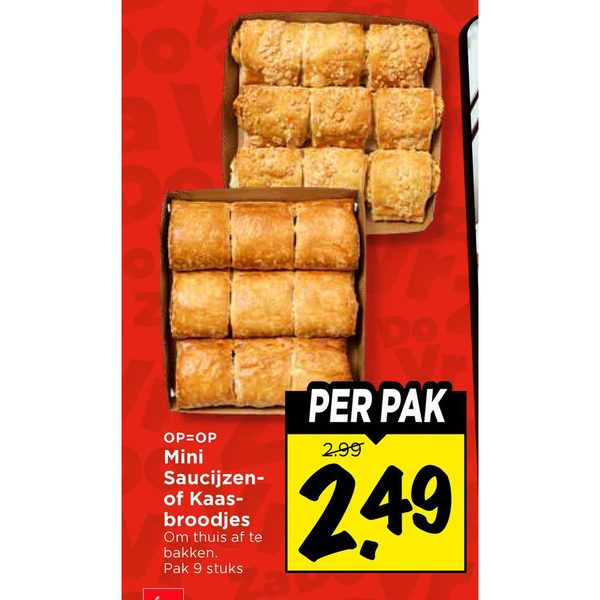 Mini Saucijzen- of Kaasbroodjes