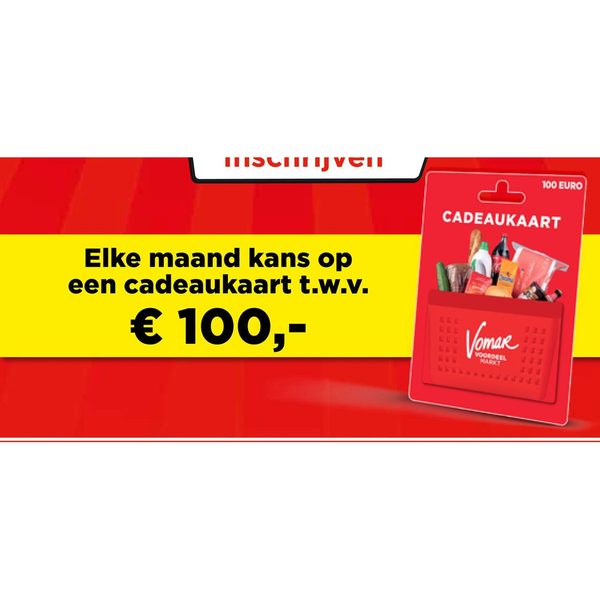 cadeaukaart t.w.v. € 100,-