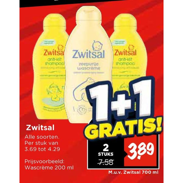 Zwitsal Alle soorten