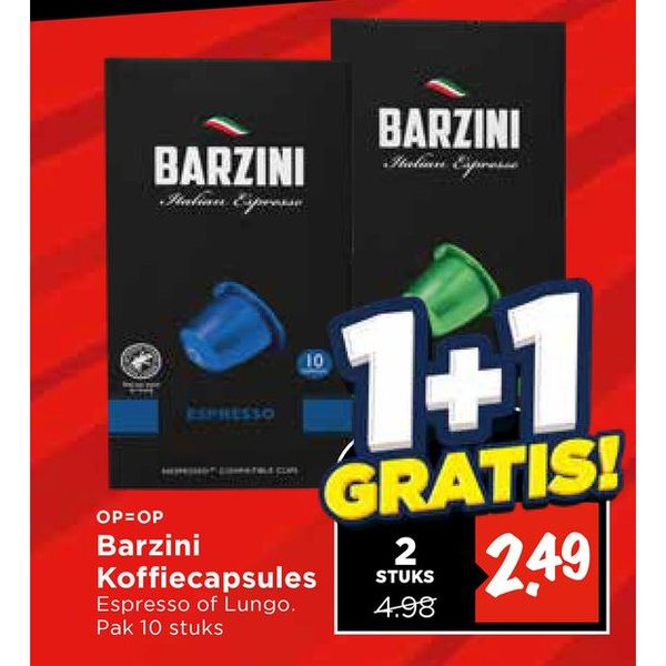 Barzini Koffiecapsules