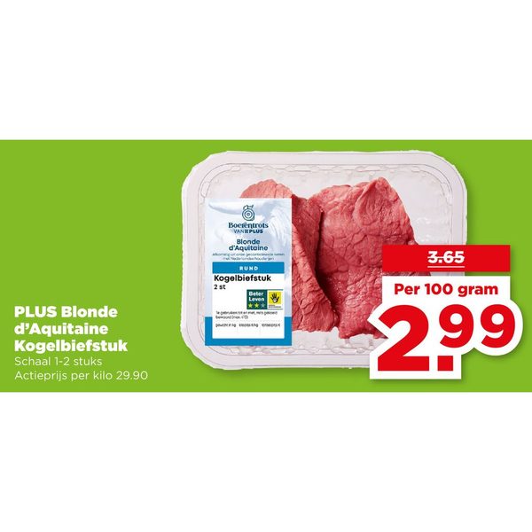 PLUS Blonde d'Aquitaine Kogelbiefstuk