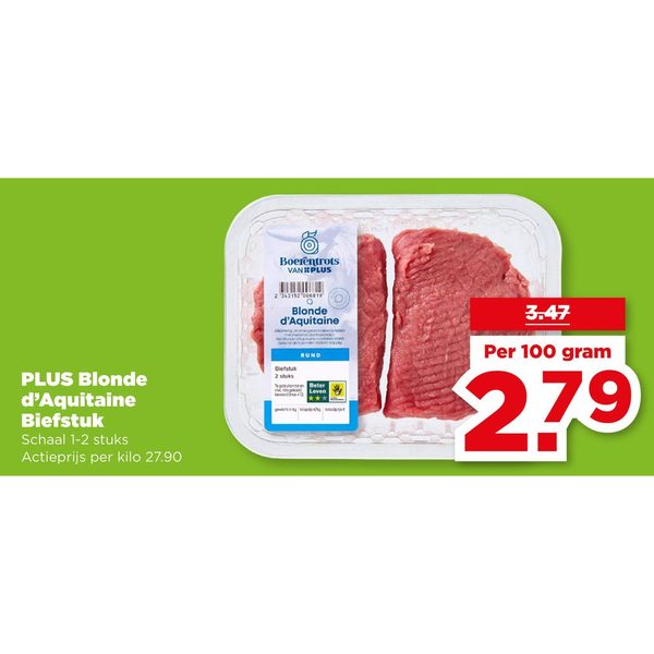 PLUS Blonde d'Aquitaine Biefstuk