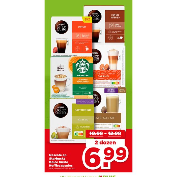 Nescafé en Starbucks Dolce Gusto Koffiecapsules