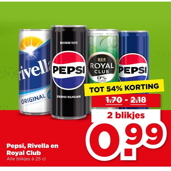 Pepsi, Rivella en Royal Club
