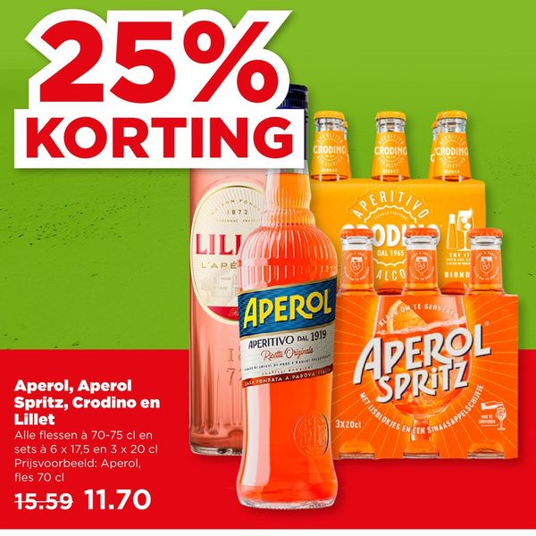 Aperol, Aperol Spritz, Crodino en Lillet