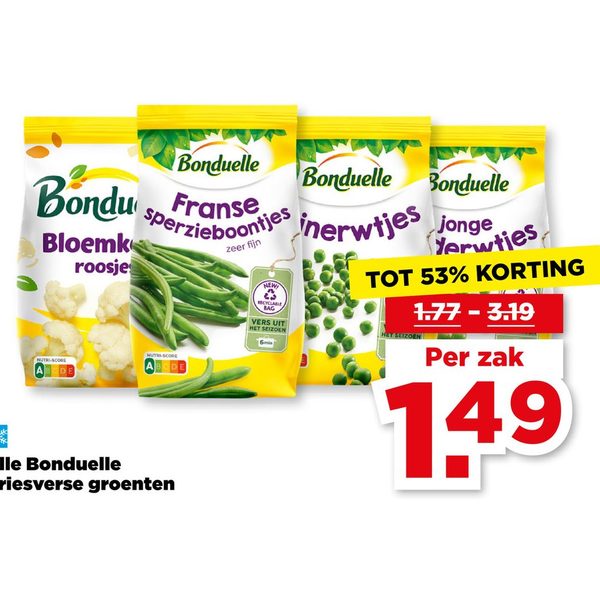 Alle Bonduelle Vriesverse groenten