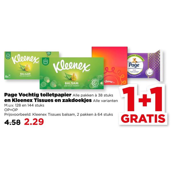 Page Vochtig toiletpapier / Kleenex Tissues