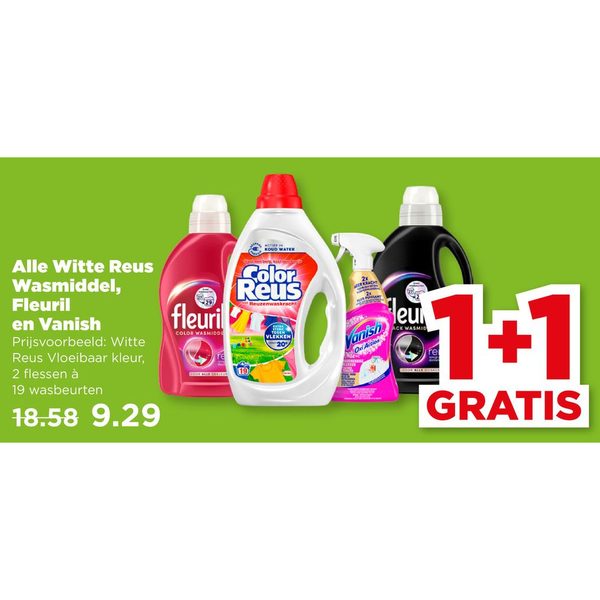 Alle Witte Reus Wasmiddel, Fleuril en Vanish