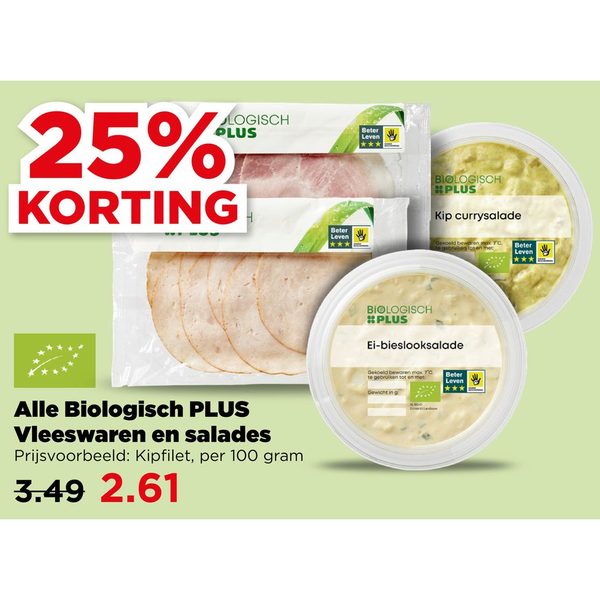 Alle Biologisch PLUS Vleeswaren en salades