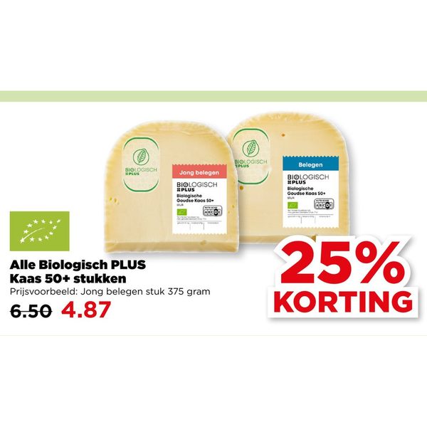 Alle Biologisch PLUS Kaas 50+ stukken