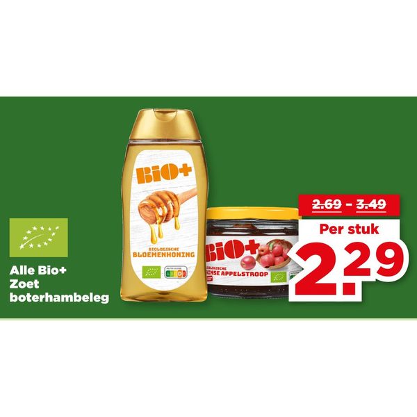 Alle Bio+ Zoet boterhambeleg