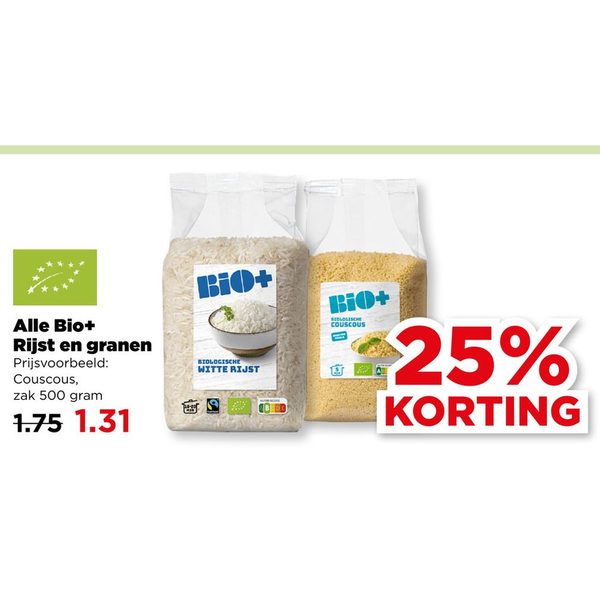 Alle Bio+ Rijst en granen