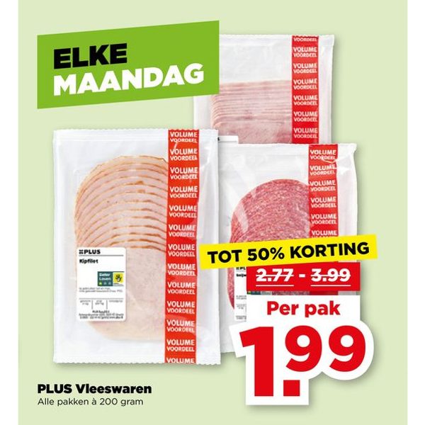 PLUS Vleeswaren Alle pakken à 200 gram