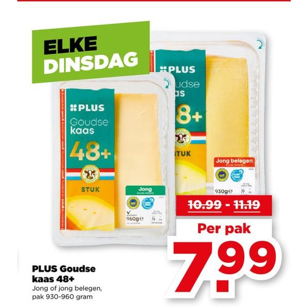 PLUS Goudse kaas 48+ Jong of jong belegen