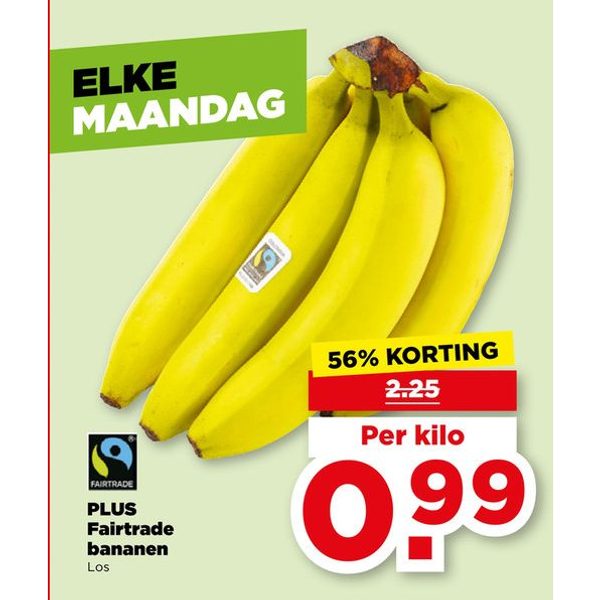 PLUS Fairtrade bananen Los