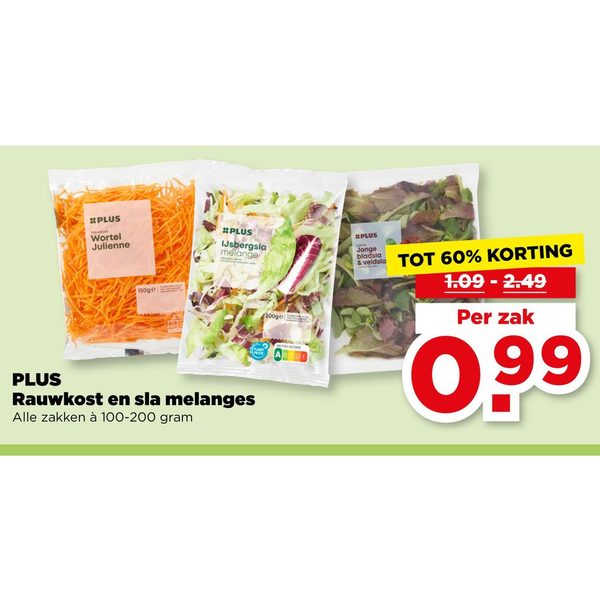 PLUS Rauwkost en sla melanges