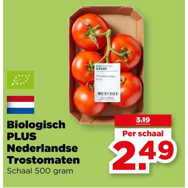 Biologisch PLUS Nederlandse Trostomaten