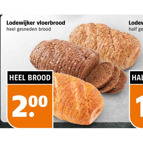 Lodewijker vloerbrood heel gesneden brood HEEL BROOD