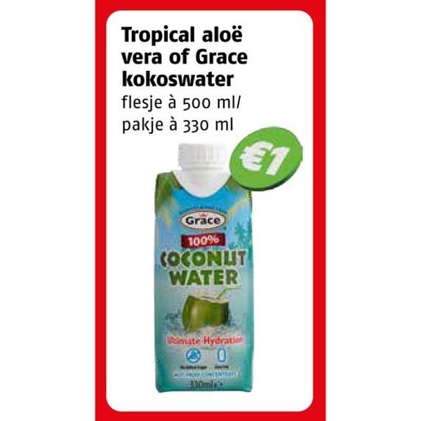 Tropical aloë vera of Grace kokoswater