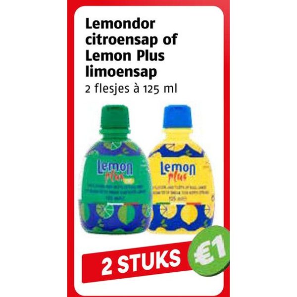 Lemondor citroensap of Lemon Plus limoensap