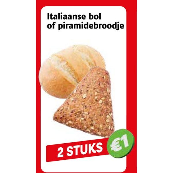 Italiaanse bol of piramidebroodje