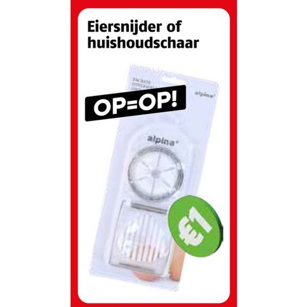 Eiersnijder of huishoudschaar