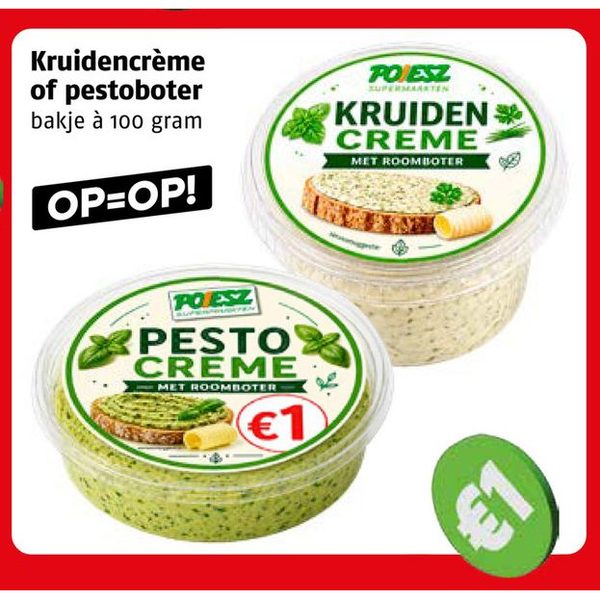 Kruidencrème of pestoboter
