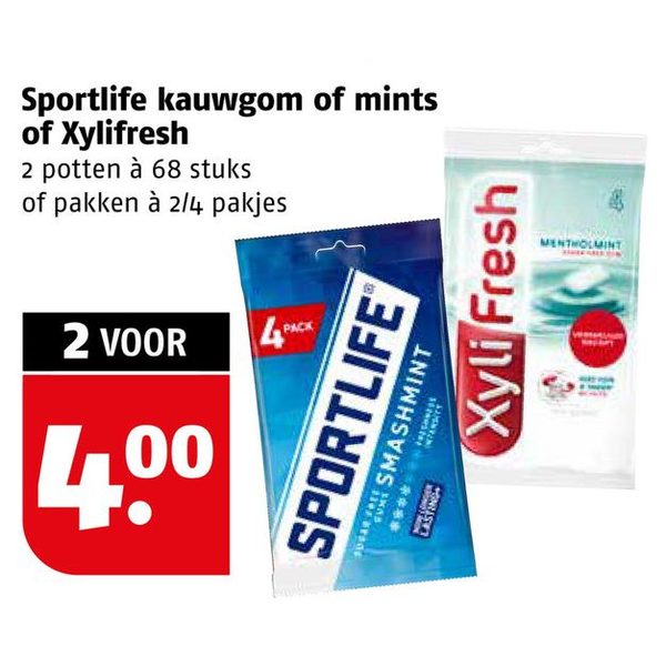 Sportlife kauwgom of mints of Xylifresh