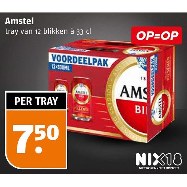 Amstel bier tray