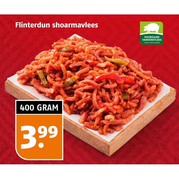 Flinterdun shoarmavlees