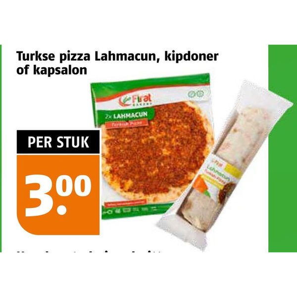 Turkse pizza Lahmacun, kipdoner of kapsalon