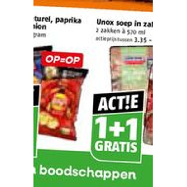 Unox soep in zak