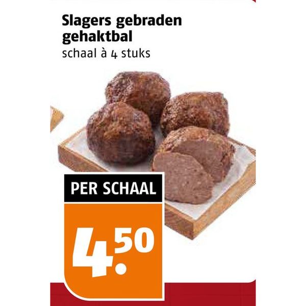 Slagers gebraden gehaktbal