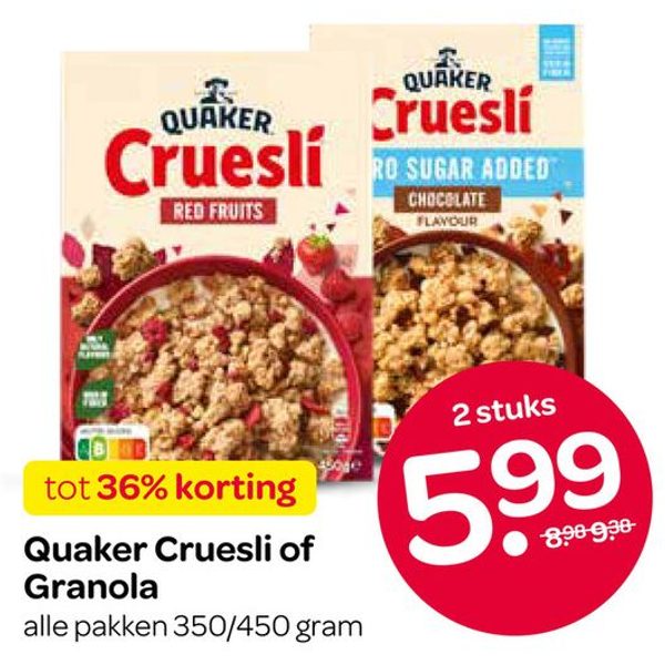 Quaker Cruesli of Granola
